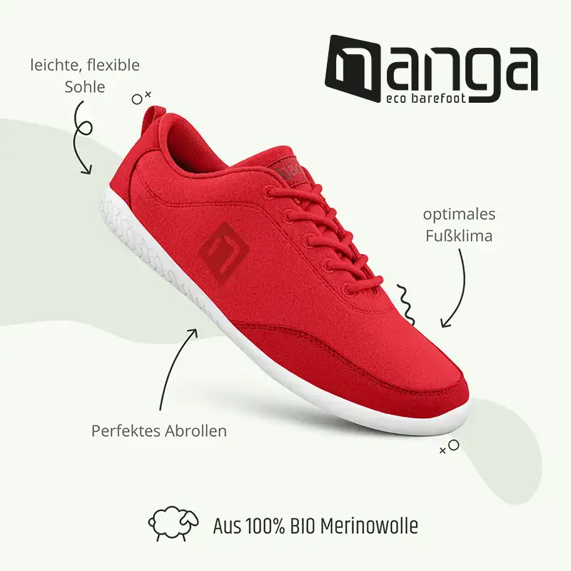 MERINO Eco Barefoot Women - Rot - Image 3