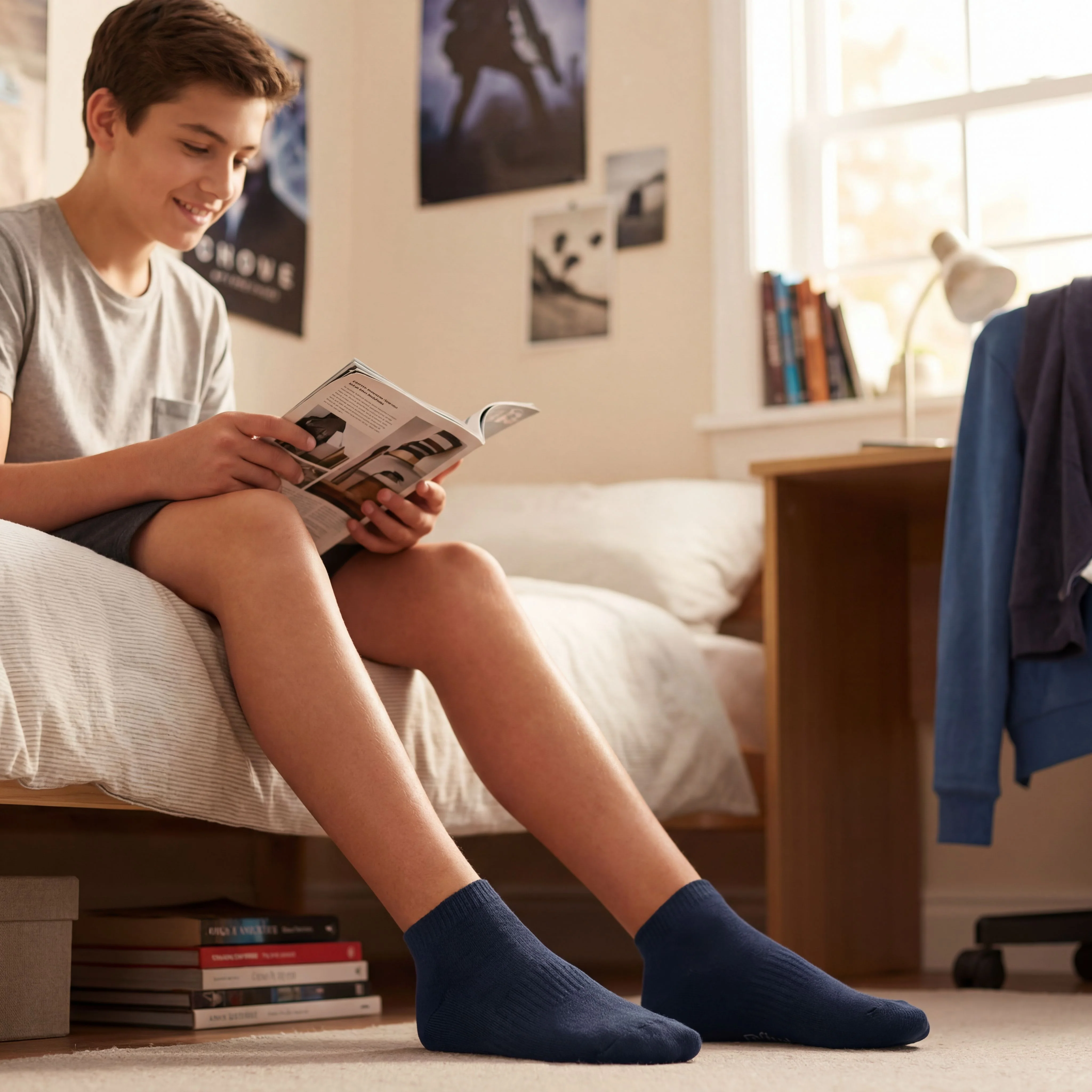 Organic Sneaker Socken Baumwolle in dunkelblau - Image 3